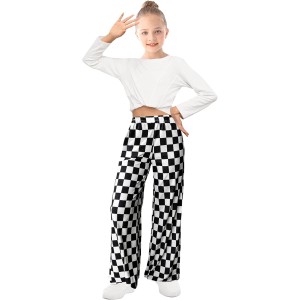 Azshonow Women's Casual Loose Checkered Wide Leg Pants Y2K Trousers Gingham High Waist Pockets Plaid Outings Travel Shopping Loungewear
