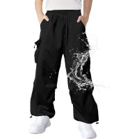 Azshonow Boys Cargo Pants Waterproof Drawstring Hiking 6-14 Years Quick Drying Camping Travel School