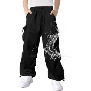 Azshonow Boys Cargo Pants Waterproof Drawstring Hiking 6-14 Years Quick Drying Camping Travel School